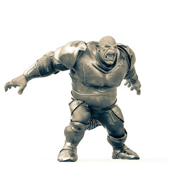 ogre is mad in white background