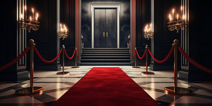 The red carpet welcomes VIPs. - Generative AI