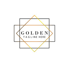 Desain logo fashion emas vector