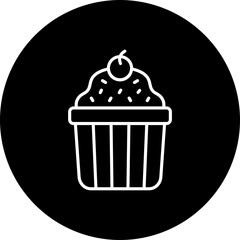 Muffin Line Inverted Icon