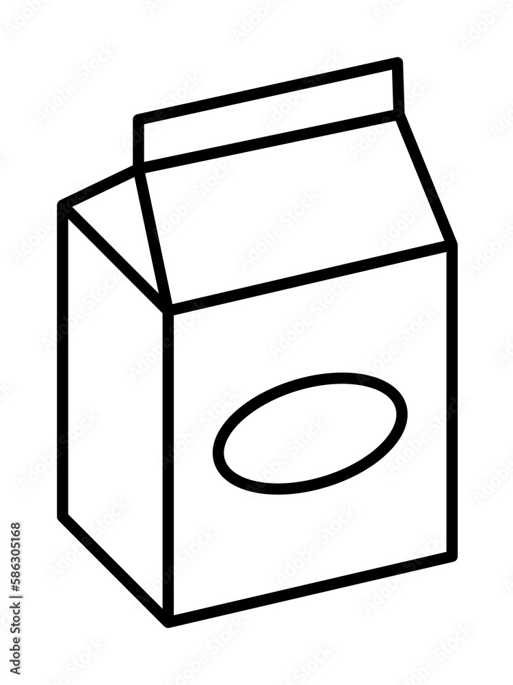 Poster milk in package icon. element of fast food for mobile concept and web apps icon. thin line icon for 