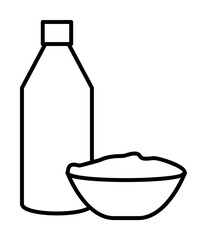 kefir icon. Element of fast food for mobile concept and web apps icon. Thin line icon for website design and development, app development