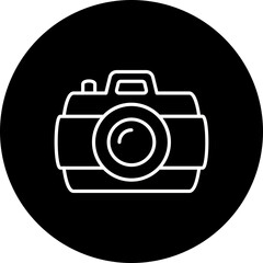 Camera Line Inverted Icon