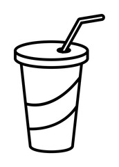 juice in glass icon. Element of fast food for mobile concept and web apps icon. Thin line icon for website design and development, app development