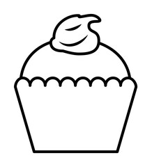 cup cake icon. Element of fast food for mobile concept and web apps icon. Thin line icon for website design and development, app development