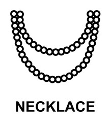 necklace icon. Element of women accessories with names icon for mobile concept and web apps. Thin line necklace icon can be used for web and mobile. Premium icon