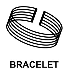 bracelet icon. Element of women accessories with names icon for mobile concept and web apps. Thin line bracelet icon can be used for web and mobile. Premium icon