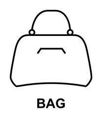 woman bag icon. Element of women accessories with names icon for mobile concept and web apps. Thin line woman bag icon can be used for web and mobile. Premium icon