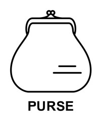 woman purse icon. Element of women accessories with names icon for mobile concept and web apps. Thin line woman purse icon can be used for web and mobile. Premium icon