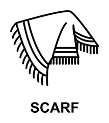 Fototapeta premium poncho icon. Element of women accessories with names icon for mobile concept and web apps. Thin line poncho icon can be used for web and mobile. Premium icon