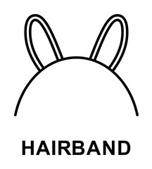 hairband icon. Element of women accessories with names icon for mobile concept and web apps. Thin line hairband icon can be used for web and mobile. Premium icon