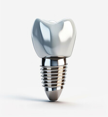 Human teeth and Dental implant Illustration.