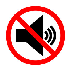no sound allowed icon. Element of ptohibited sign for mobile concept and web apps. Sign of no sound allowed icon can be used for web and mobile