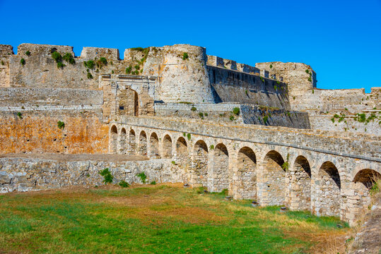 Methoni castle in Greece during a sunny day