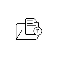Upload line icon on white background