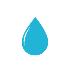 Fototapeta premium Blue water drop. Vector illustration in a flat style. Isolated on white background.