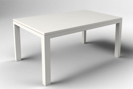 Parsons Table On A White Background. Generative AI