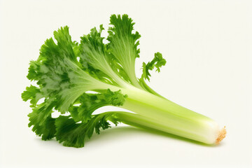 Celery On A White Background. Generative AI