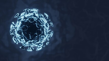 Coronavirus outbreak and coronaviruses influenza background as a pandemic medical health risk concept with disease cells. 3d-rendering