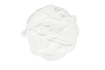 A smear of white cream. cream, mask, creamy, cream texture. cosmetic. Isolated without background. PNG