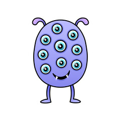 happy illustration alien design kawaii