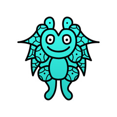 illustration vector monster design kawaii