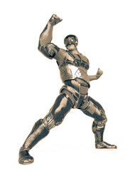 orc soldier from the deep is ready for action