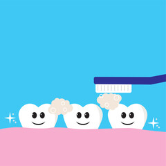 brush teeth icon vector, illustration, symbol