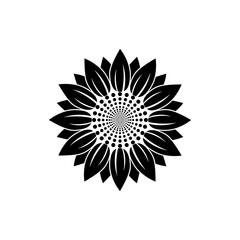 Sunflower icon isolated on transparent background