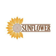 Sunflower icon isolated on transparent background
