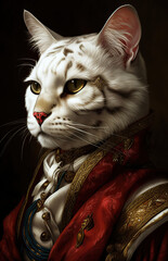 A_closeup_portrait_of_a_male_tabaxi_ranger_by_Albert_Generative AI