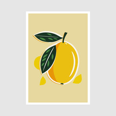Lemon icon. Flat design style. Vector illustration, EPS 10