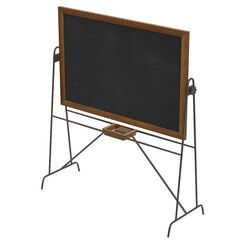 3D rendering illustration of a reversible school chalkboard