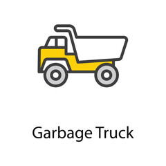 Garbage truck icon design stock illustration