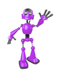 nice robot saying hello