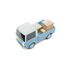 Car Shipping Package on Transparent Background