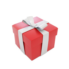 Prize Gift Box on Transparent Background