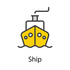 Ship icon design stock illustration