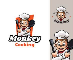 Monkey Chef Mascot Logo Design