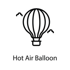 Hot air balloon icon design stock illustration