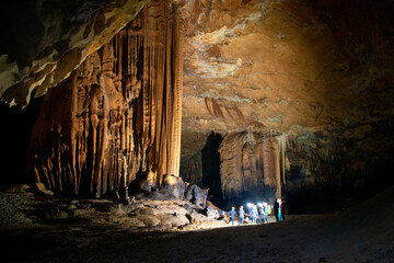 Dorgali- Sardinia 07-12-2021 -Bue Marino caves- grotto, guided tour, speleological excursion Bue Marino caves, Sardinia, Italy