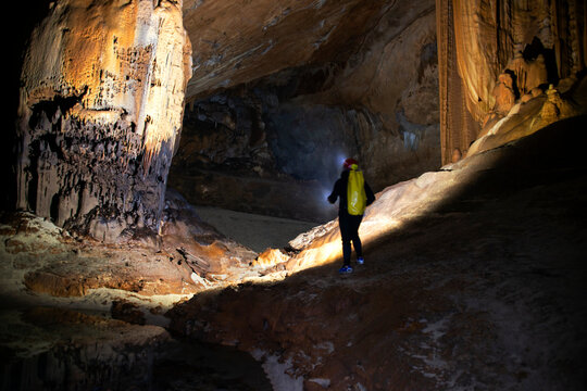 Dorgali- Sardinia 07-12-2021 -Bue Marino caves- grotto, guided tour, speleological excursion Bue Marino caves, Sardinia, Italy