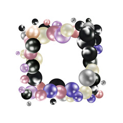 Colorful balls background. Vector background made with gradient meshes. Background design for banner, poster, flyer, card, postcard, cover, brochure. 