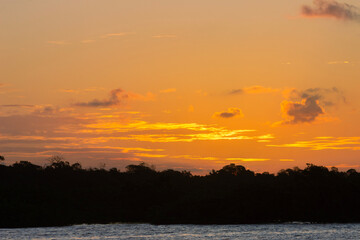 sunset over the river