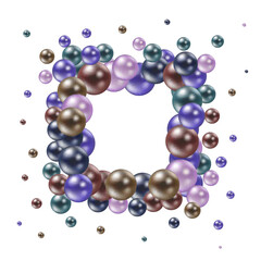 Colored pearls. Abstract illustration vector background. Eps 10