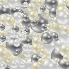 Elegant template with pearl pattern. Vector design for banners, cards, wedding invitation. Eps 10