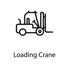 Loading crane icon design stock illustration