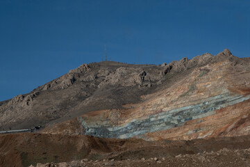 Open pit mine for iron ore mining. Sivas, Divrigi, TURKEY