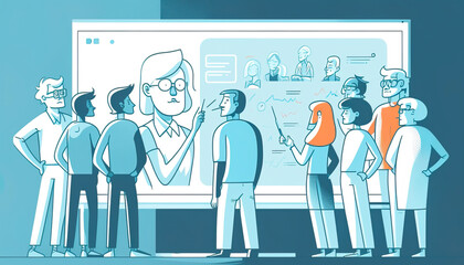 Learning Together: Students and Professors Engage in Productive Discussions in the University Classroom - ai generated