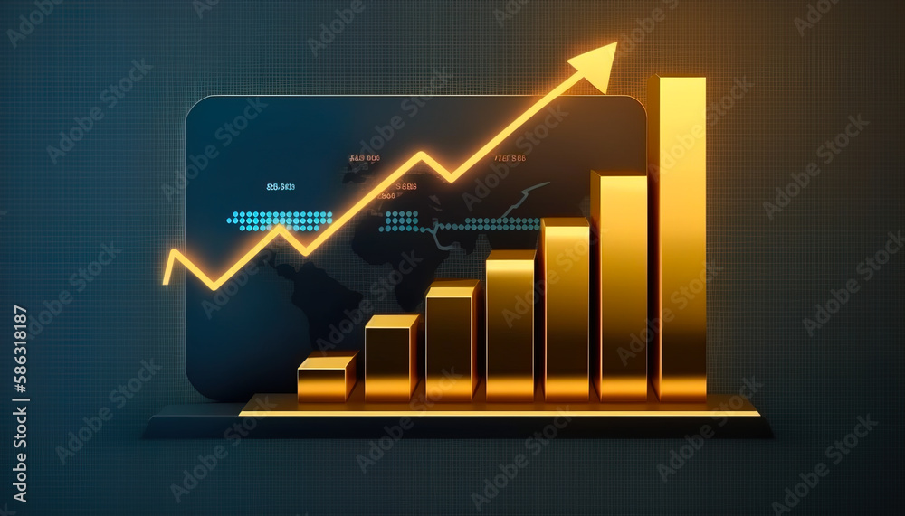 Wall mural an intriguing data analysis diagram showcasing the impressive statistics of a successful startup - a